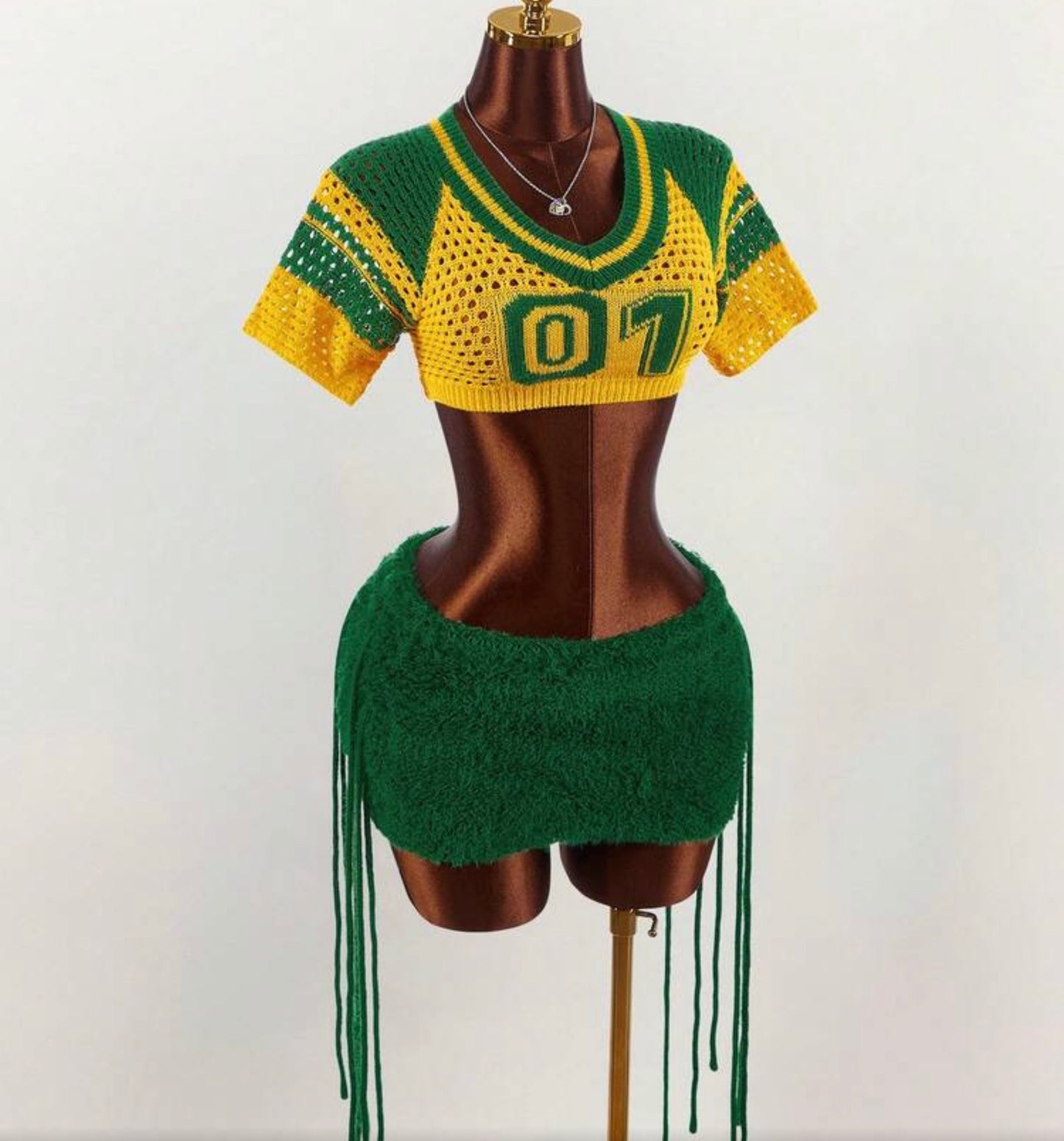 Island Doll Crochet Two-Piece Skirt Set