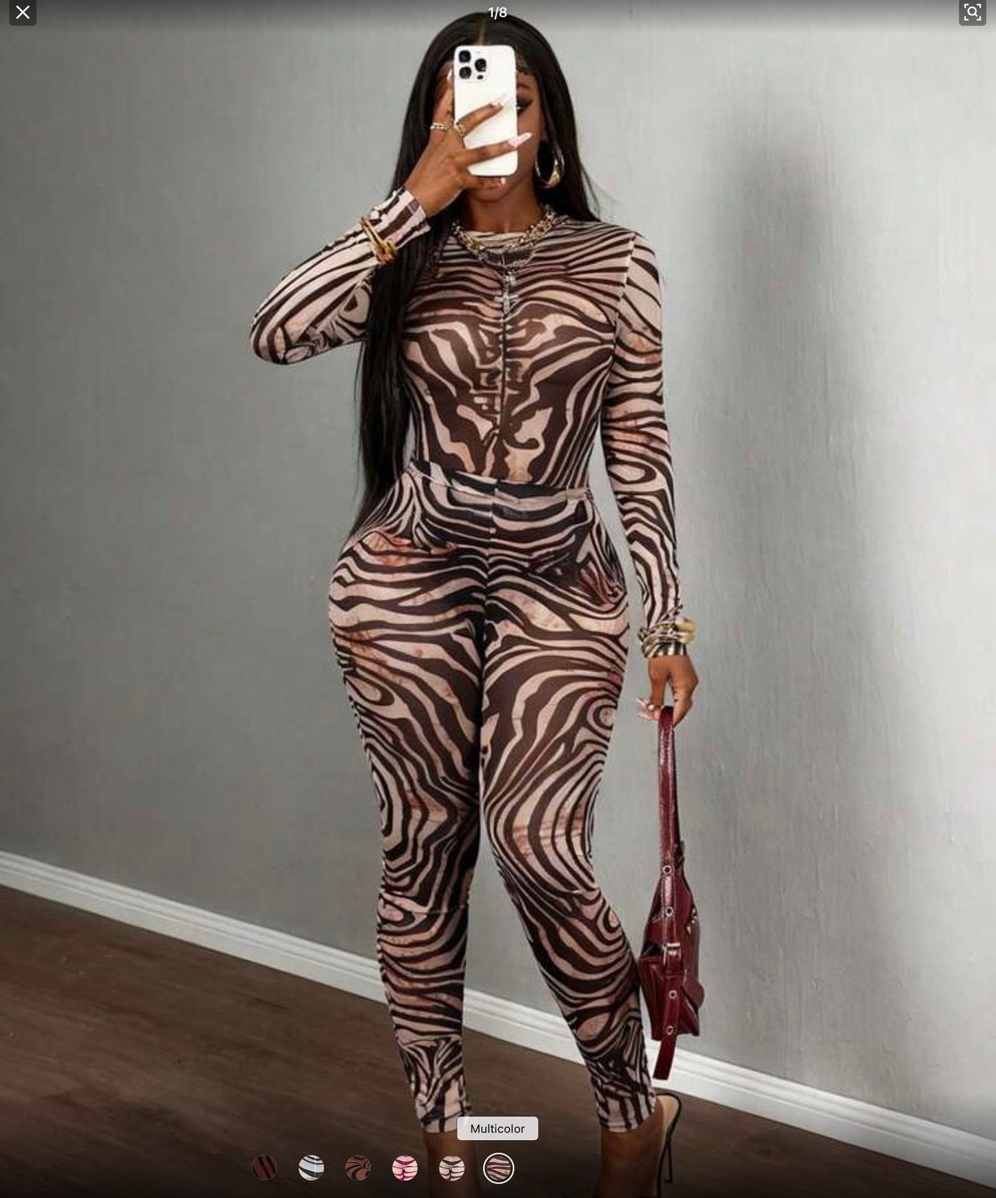 Wild Energy Zebra Print Jumpsuits